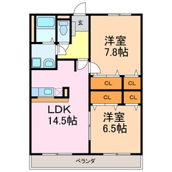 GRAND CHARIOT桂の物件間取画像